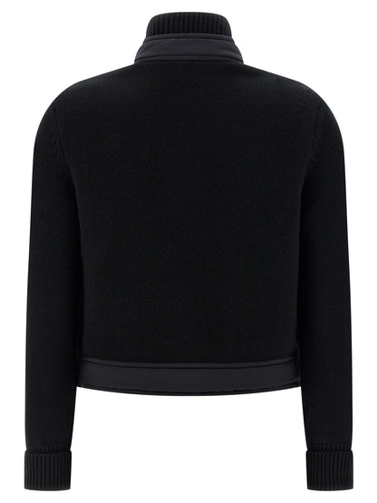 Moncler Grenoble Black Polyamide Cardigan