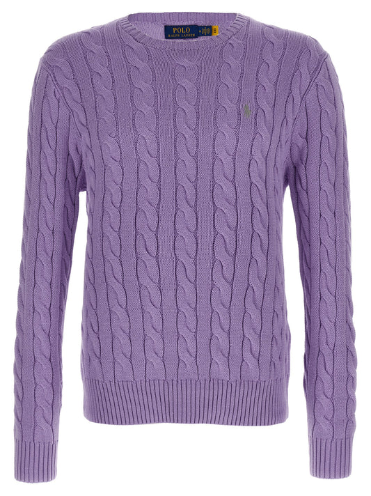 Cardigan by Polo Ralph Lauren for men in cotton purple features an crisp silhouette, showcasing a sophisticated crew neckline and detail for a truly crisp finish.