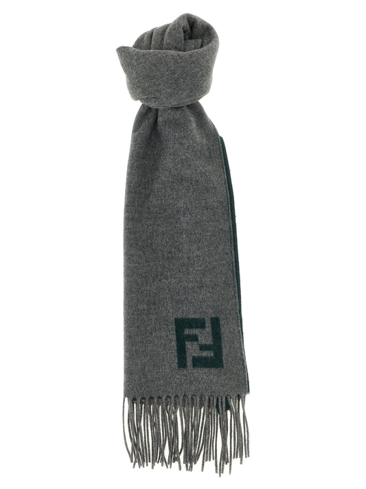 Fendi Cashmere Wrap Fringes Scarf - Multicolor Patterned