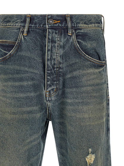 PURPLE Blue Cotton Jeans Denim