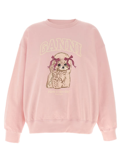 Ganni Multicolor Organic Cotton Sweatshirt