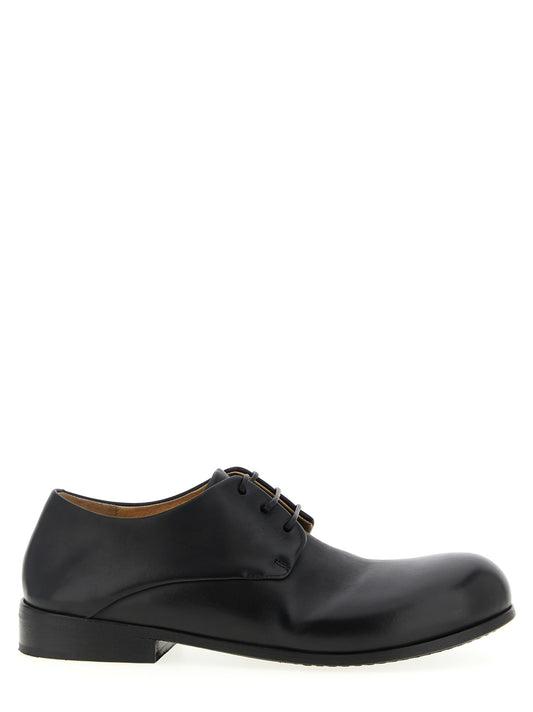 Marsell Black Calfskin Oxfords And Derbies