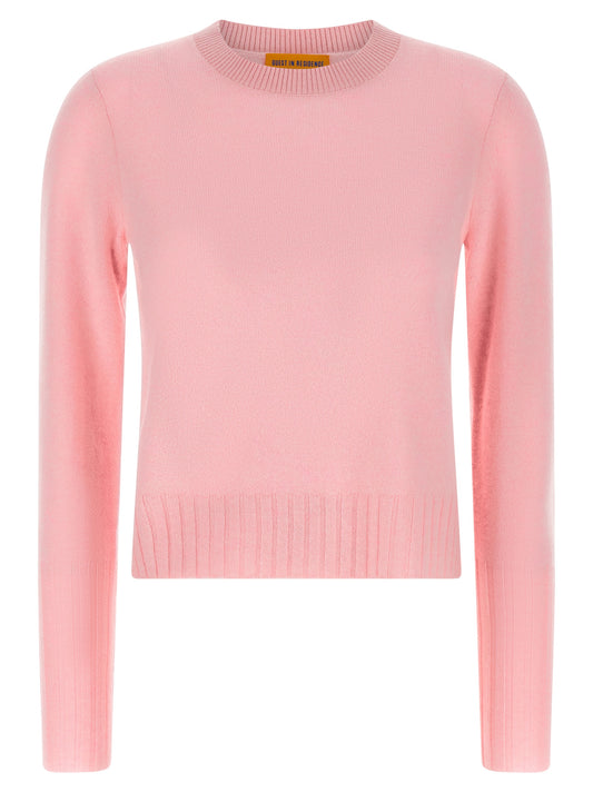 Cardigan by Guest in Residence for women in cashmere multicolor & pink features a nuanced silhouette with a refined crew neckline and nuanced long-sleeve detailing for a sophisticated look.