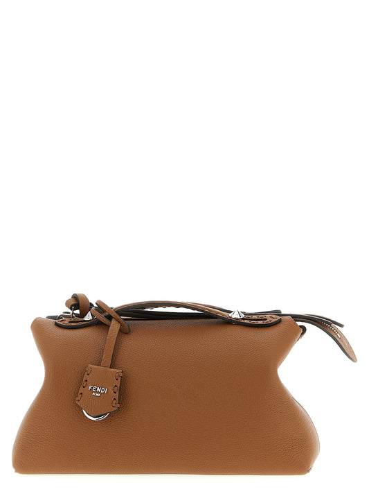 Medium Handbag by Fendi for women in calfskin leather brown & signature features a refined silhouette, showcasing a secure zipper, organized , and versatile shoulder-strap, handle, adjustable-strap & detachable-strap for a refined finish.