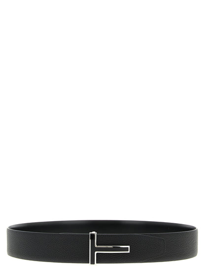 Tom Ford Black Calfskin Regular Belt