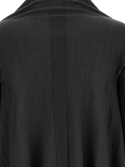 Rick Owens Black Wool Cardigan