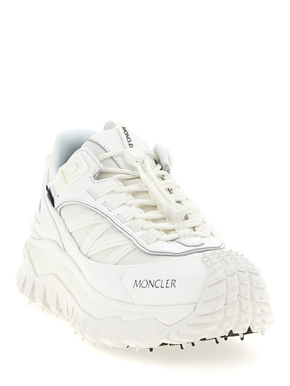 Athletic Sneakers by Moncler for men in eva & polyamide leather white features an effortless chic silhouette, showcasing the signature athletic style of the Men's Athletic EVA & Polyamide Leather Sneakers collection with a truly effortless chic finish.