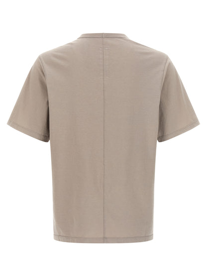 T-Shirt by Rick Owens for men in cotton beige features a plush silhouette, showcasing a sophisticated and for a truly plush finish.