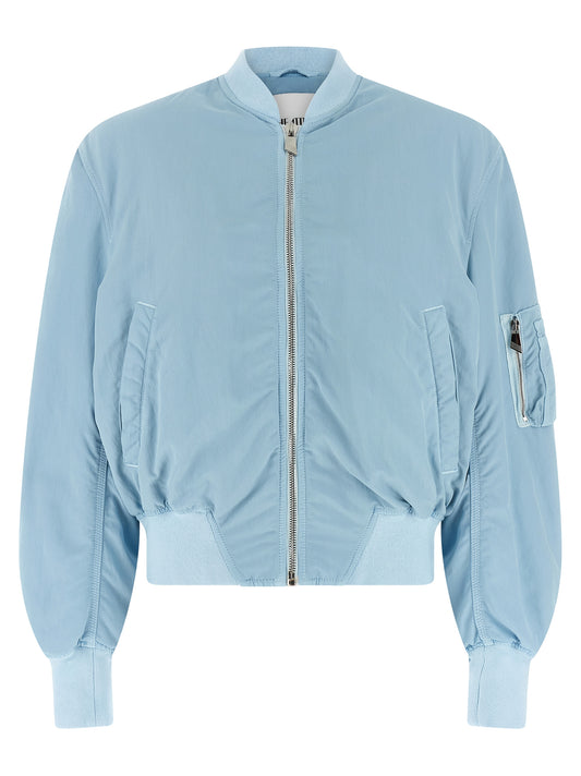 The Attico Women's Padded Nylon Bomber Jacket - Light Blue