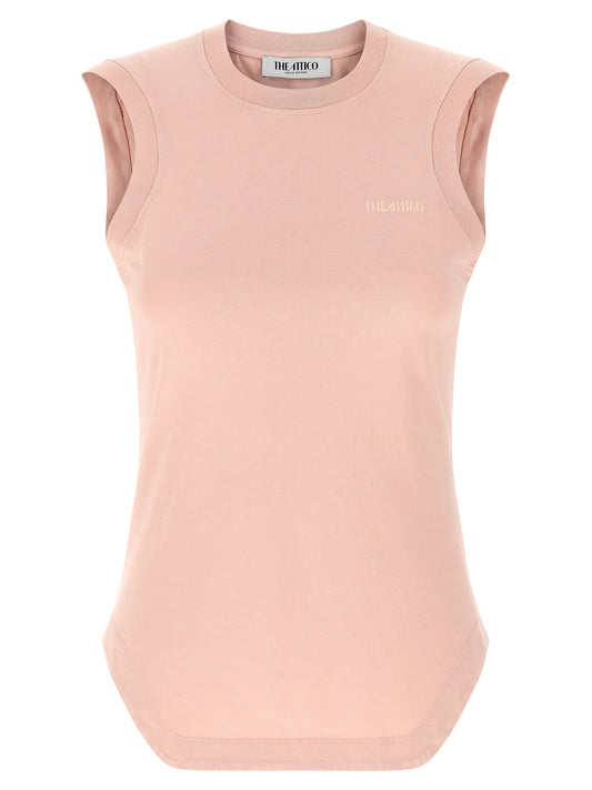 The Attico Multicolor Cotton Sleeveles T-Shirt