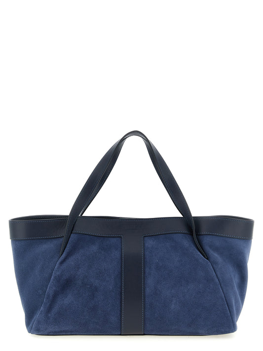 Shoulder Bag by Twinset for women in polyethylene polyurethane suede leather blue showcases a enviable silhouette, artfully detailed with a secure magnetic, organized , and versatile shoulder-strap & handle for a enviable look.