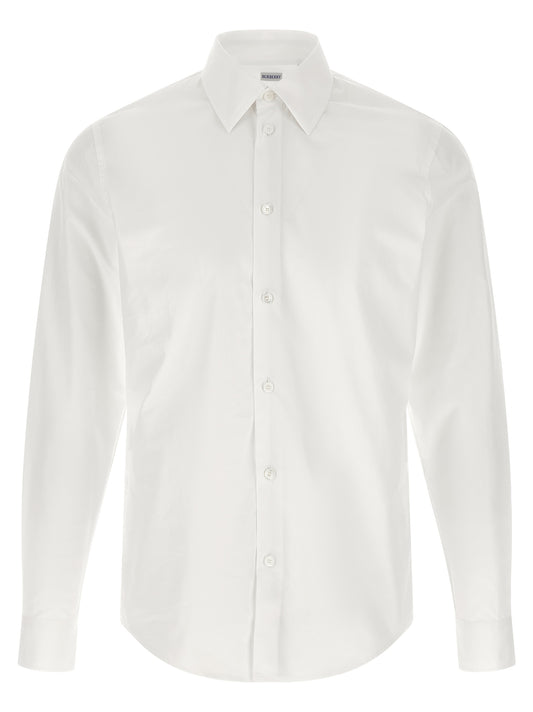 Burberry White Cotton Blouse
