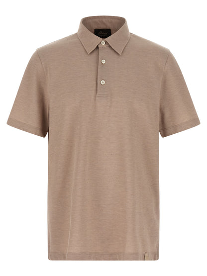 Brioni Beige Cotton Polo Shirt
