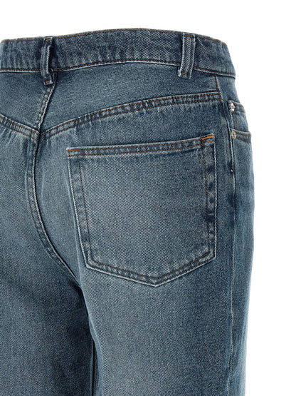 A.P.C. Blue Cotton Flared Jeans