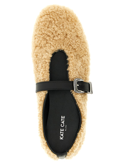 KATE CATE Beige Calfskin Ballet Flats