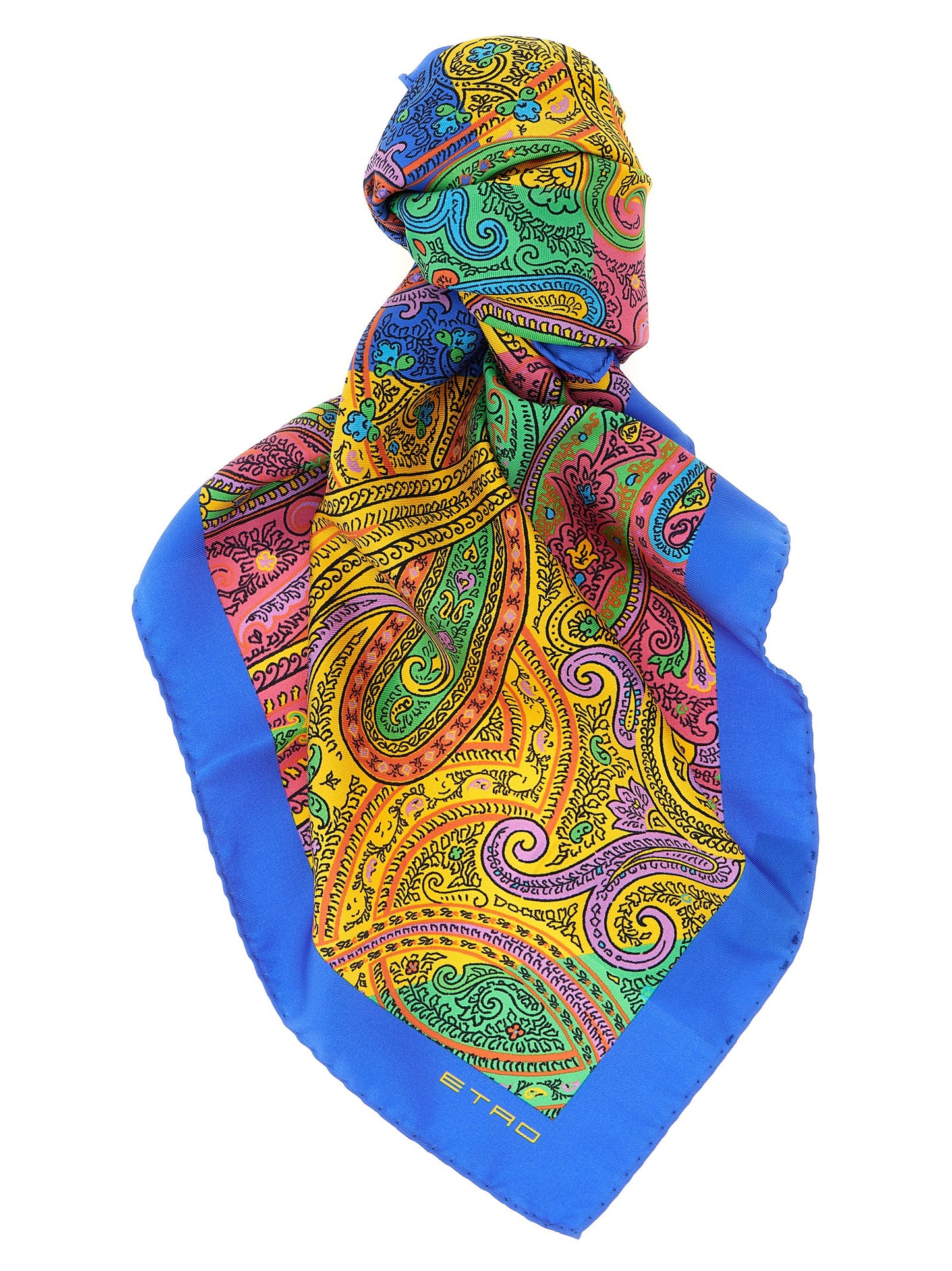 Scarf by Etro for women in silk twill multicolor, patterned, paisley & floral presents a cosy silhouette, artfully capturing the sophisticated design and premium aesthetic of the Silk Twill Scarf.