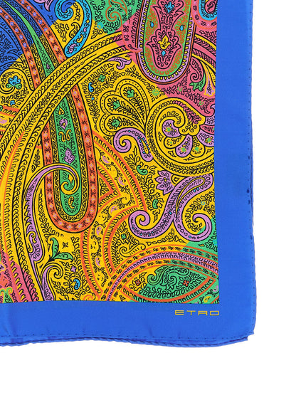 Scarf by Etro for women in silk twill multicolor, patterned, paisley & floral features a timeless silhouette, artfully capturing the essence of the timeless Silk Twill Scarf design for a sophisticated look.