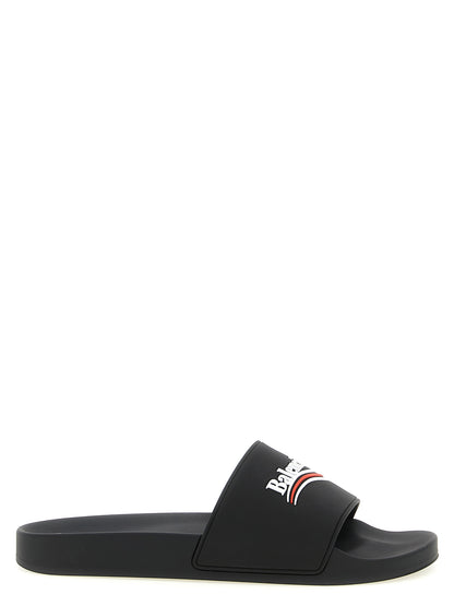 Balenciaga Black Plastic Slides