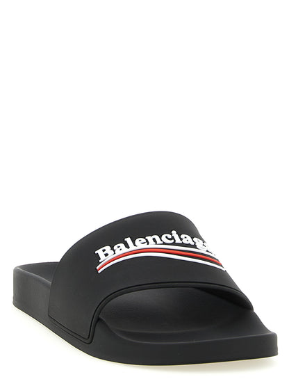 Balenciaga Black Plastic Slides