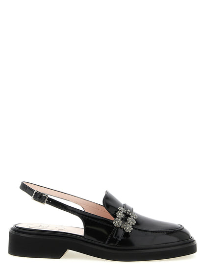 Roger Vivier Black Calfskin Moccassin