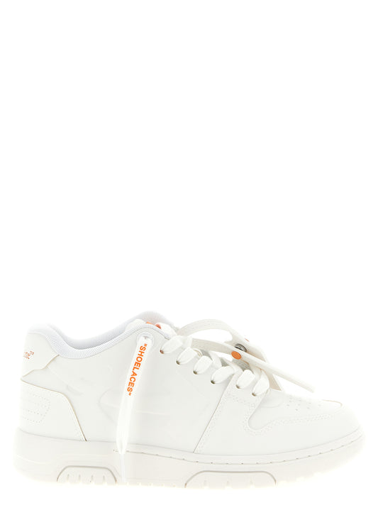 Athletic Sneakers by Off-White for women in tu polyester orange, white & signature presents a sleek silhouette, perfectly capturing the athletic style essence of Women's Athletic TU Polyester Sneakers with its sleek design and premium finish.