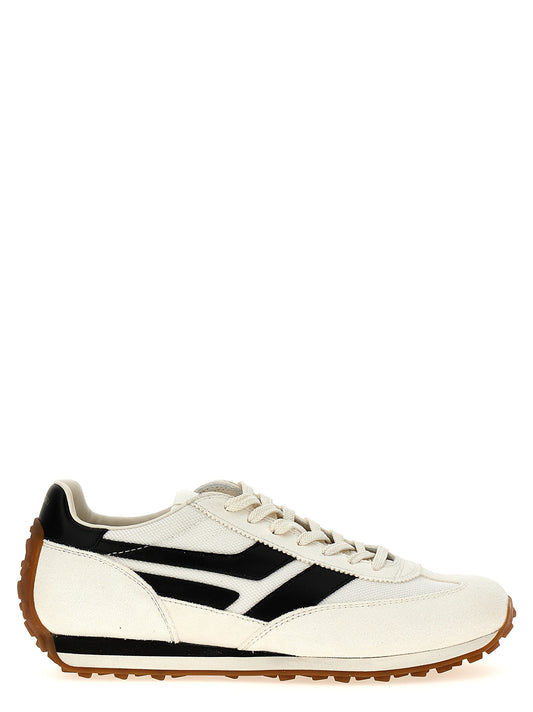 Athletic Sneakers by Tom Ford for men in suede calf leather & polyester bicolour, black & white presents a sleek silhouette, perfectly capturing the athletic style essence of Men's Athletic Suede Calf Leather & Polyester Sneakers with its sleek design and premium finish.