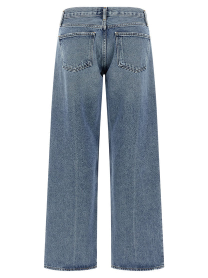 Agolde Blue Cotton Straight-Leg Jeans