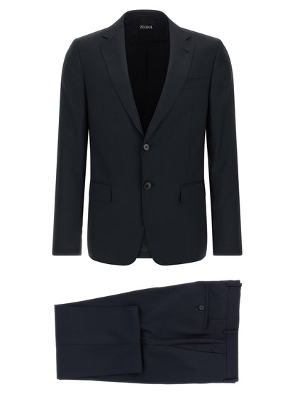 ZEGNA Blue Wool Two-Piece Suit