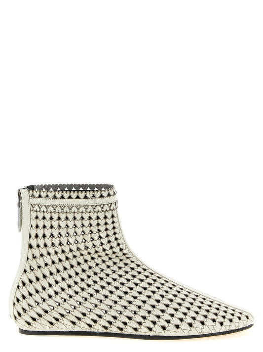 Ankle Boots by Isabel Marant for women in calfskin leather beige features an dynamic silhouette, showcasing the dynamic Heart Women's Calfskin Leather Ankle Boots design with its distinctive and elegant .