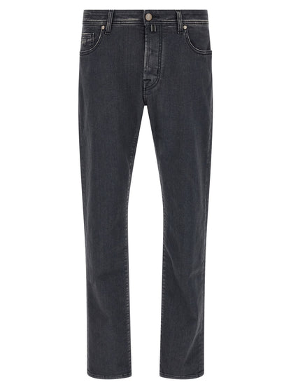 Jacob Cohen Gray Cotton Straight-Leg Jeans