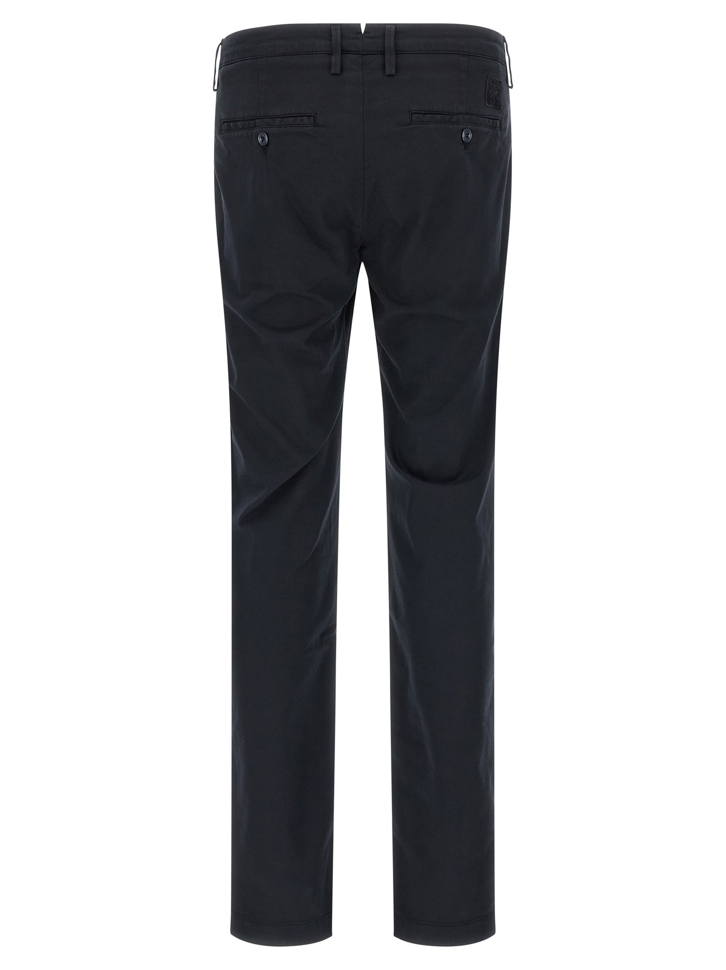 Chinos Pants by Jacob Cohen for men in stretch cotton & lyocell blue & signature, featuring a architectural straight-leg with a architectural long and low rise for a refined silhouette.