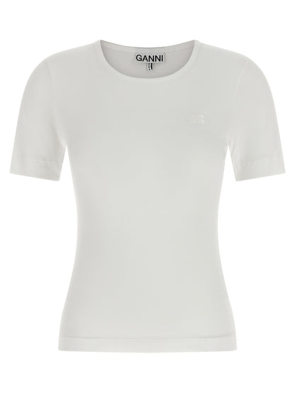 Ganni White Organic Cotton T-Shirt