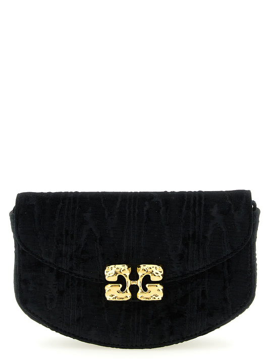 Cardholder Card Case by Ganni for women in stretch viscose black features a distinguished silhouette, showcasing the distinguished design of the Lulu Stretch Viscose Cardholder Card Case with refined card-organization.