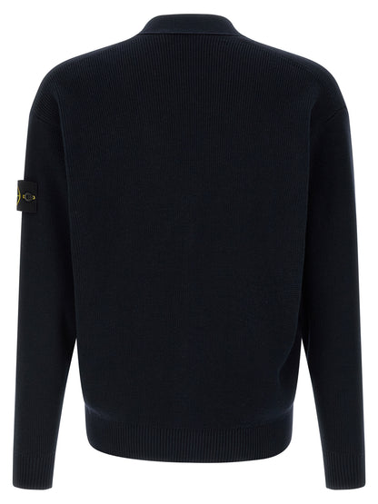 Stone Island Blue Cotton Cardigan