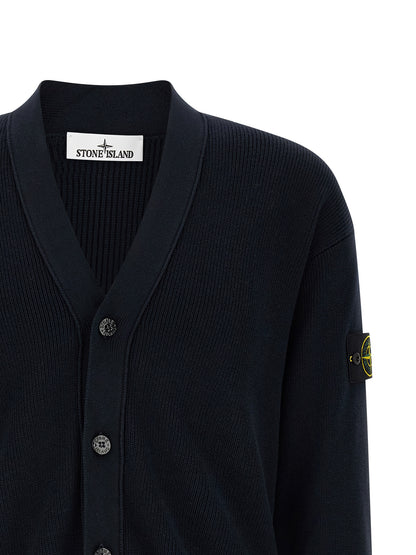 Stone Island Blue Cotton Cardigan