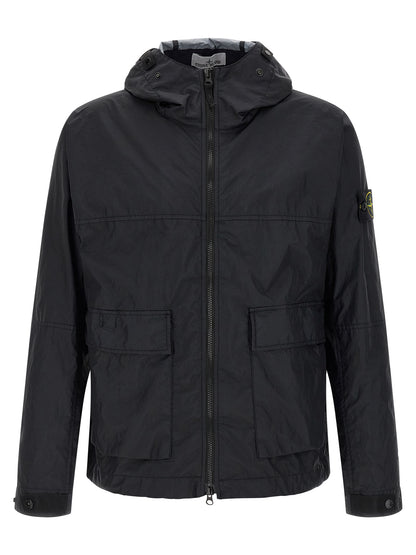 Stone Island Blue Polyamide Shell Jacket