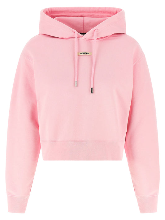 Sweatshirt Hoodie by Jacquemus for women in cotton multicolor & pink features a authentic silhouette, showcasing a sophisticated hooded neckline and authentic long-sleeve detail for a refined finish.