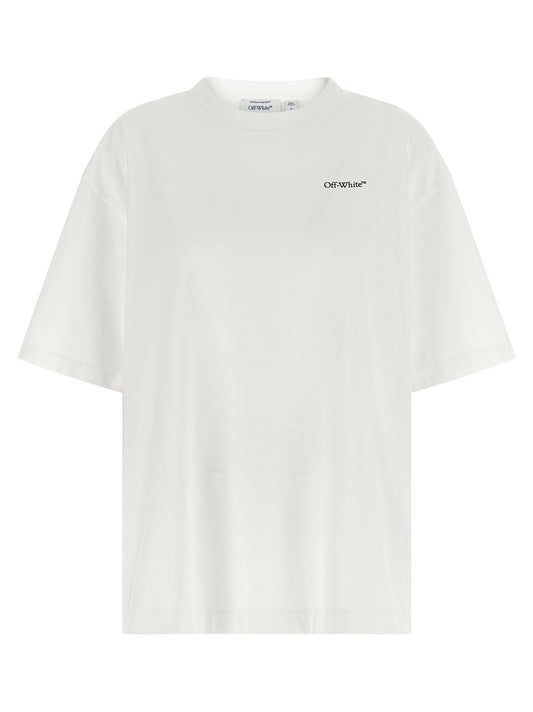 T-Shirt by Off-White for women in cotton white & print features an on trend silhouette, perfectly showcasing a on trend short-sleeve and crew neckline for an elevated aesthetic.