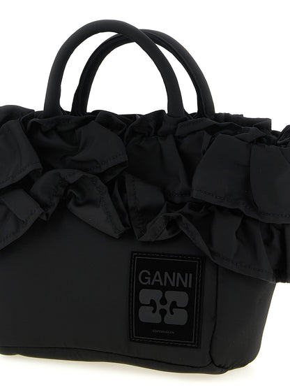 Ganni Black Nylon Handbag