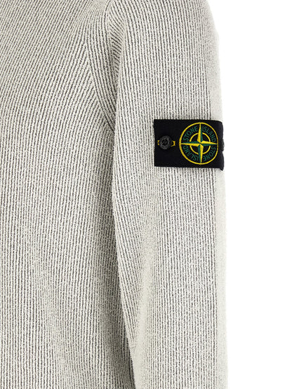 Stone Island Gray Cotton Cardigan
