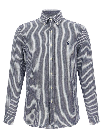 Polo Ralph Lauren Blue Linen Blouse