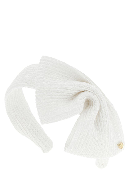 Maison Michel White Papier Headband