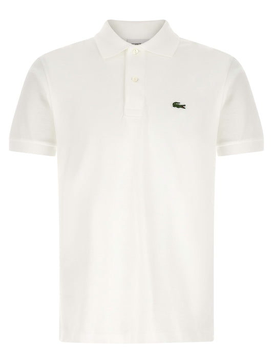 Lacoste White Cotton Polo Shirt