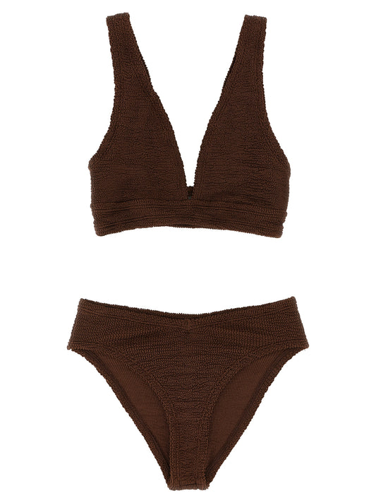 Hunza G Women's Stretch Polyamide Bikini - Brown