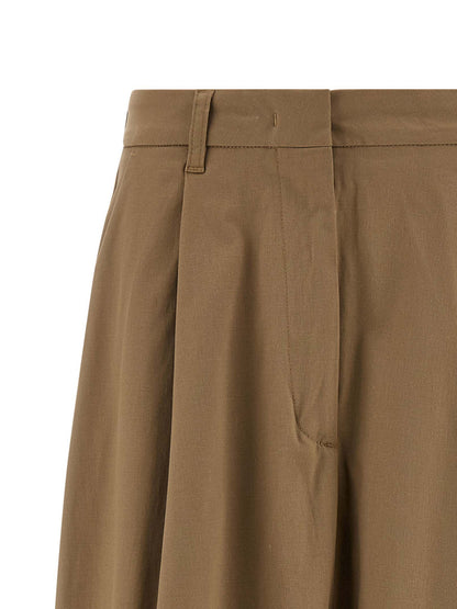 THELATEST Brown Cotton Mini Skirt