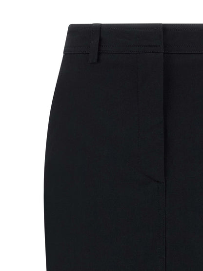 THELATEST Black Cotton Midi Skirt