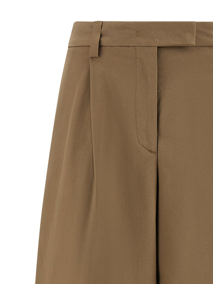 THELATEST Brown Cotton Casual Pants