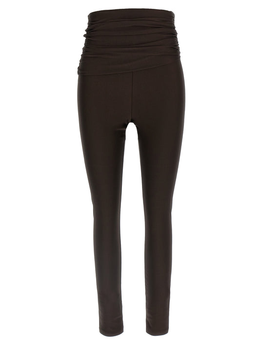 Activewear Leggings by The Andamane for women in stretch polyamide brown features a sporty leggings with a high rise and long, showcasing a sporty silhouette enhanced by innovative .