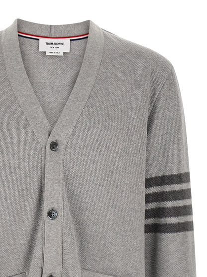 Thom Browne Gray Cotton Cardigan