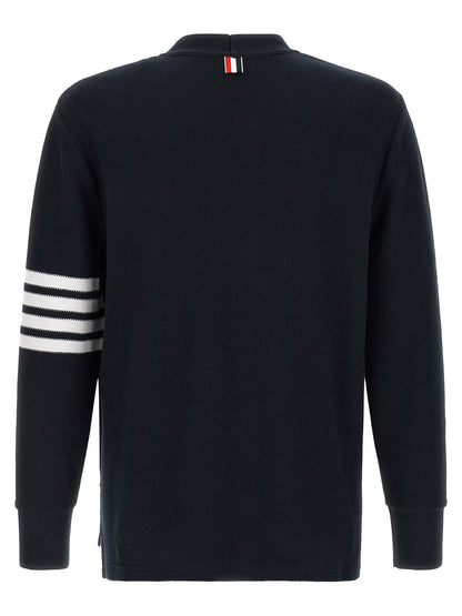 Thom Browne Blue Cotton Cardigan